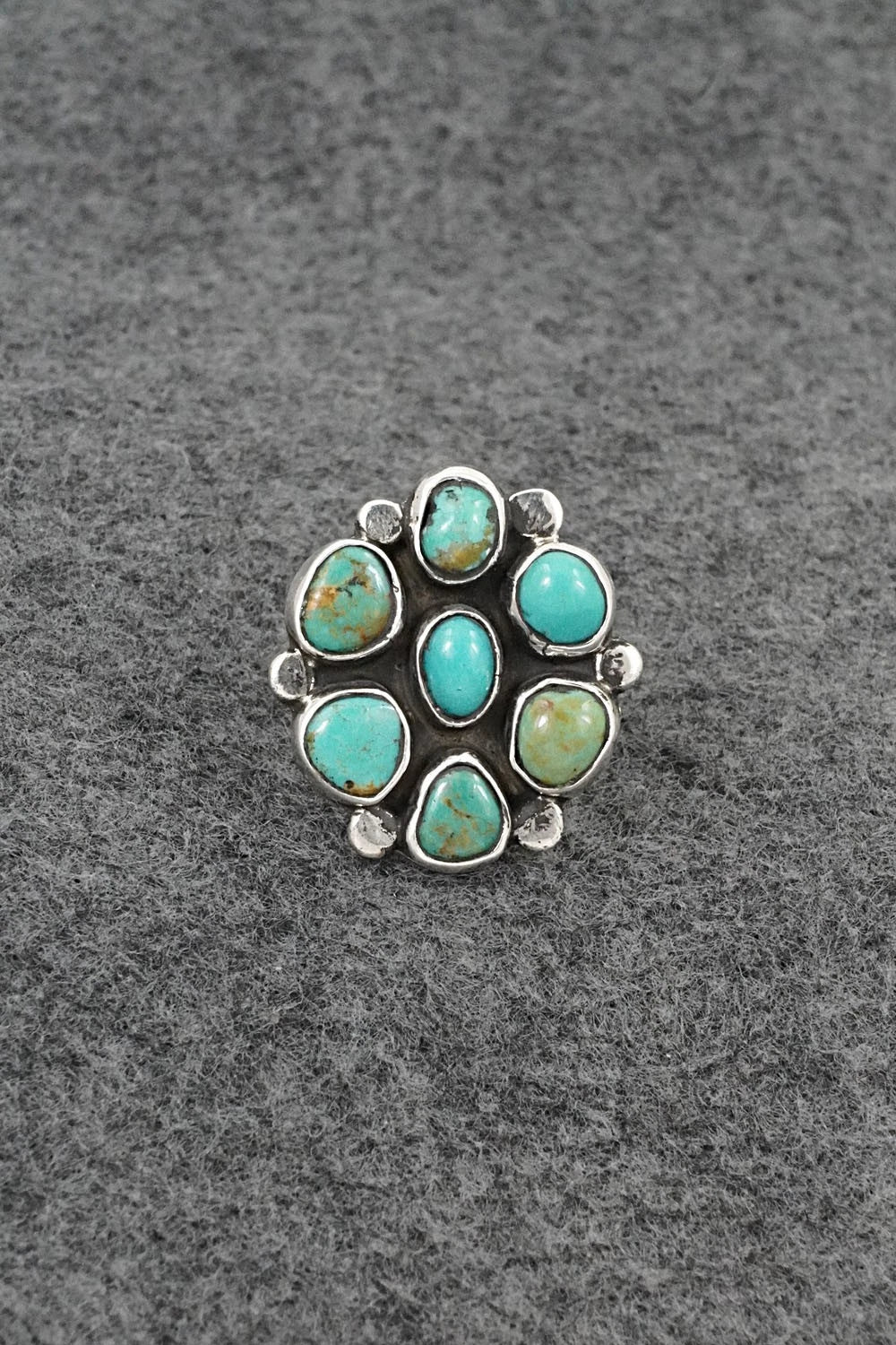 Turquoise & Sterling Silver Ring - Priscilla Reeder - Size 9