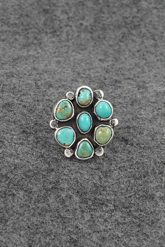 Turquoise & Sterling Silver Ring - Priscilla Reeder - Size 9