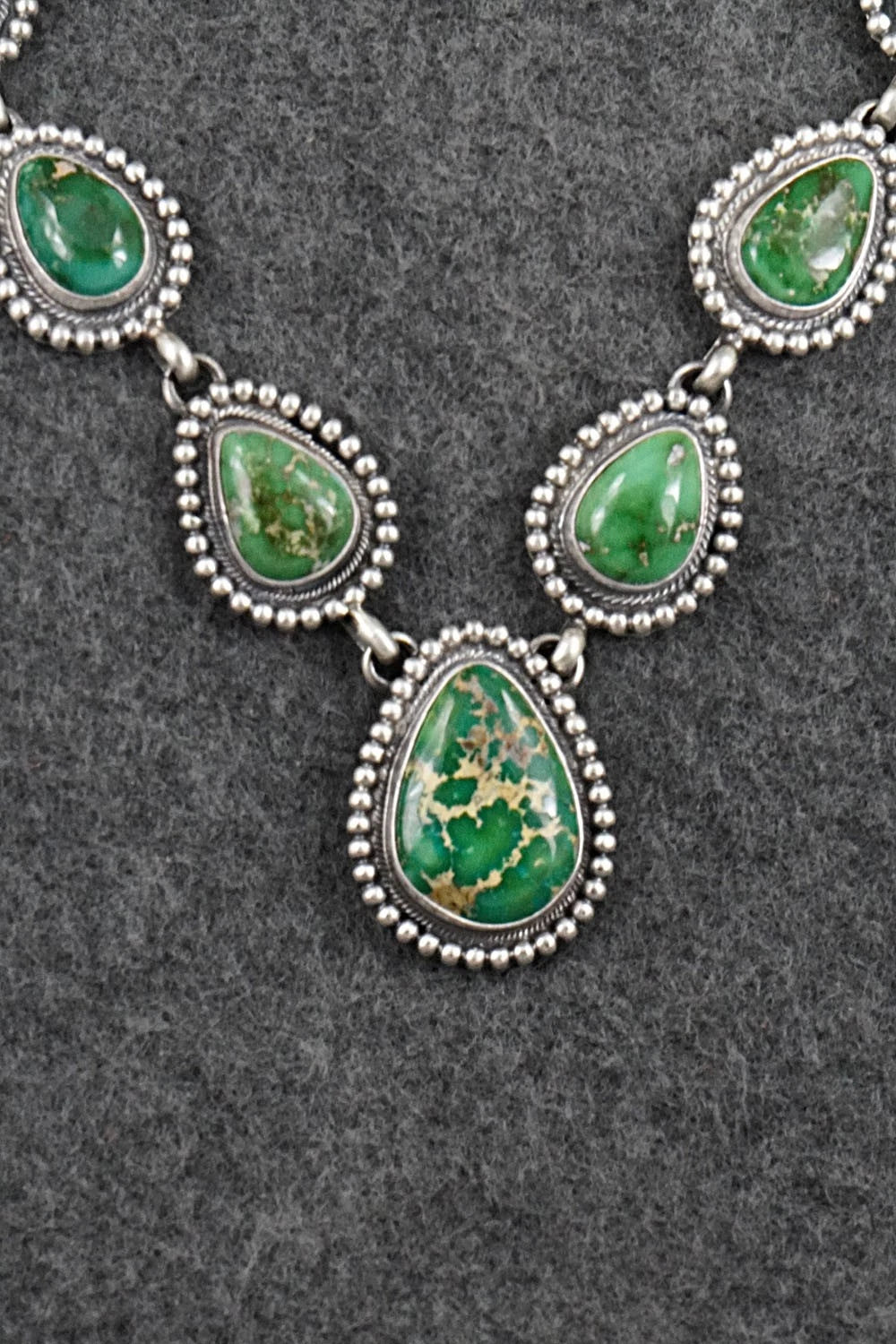 Turquoise & Sterling Silver Necklace and Earrings Set - Darrin Livingston