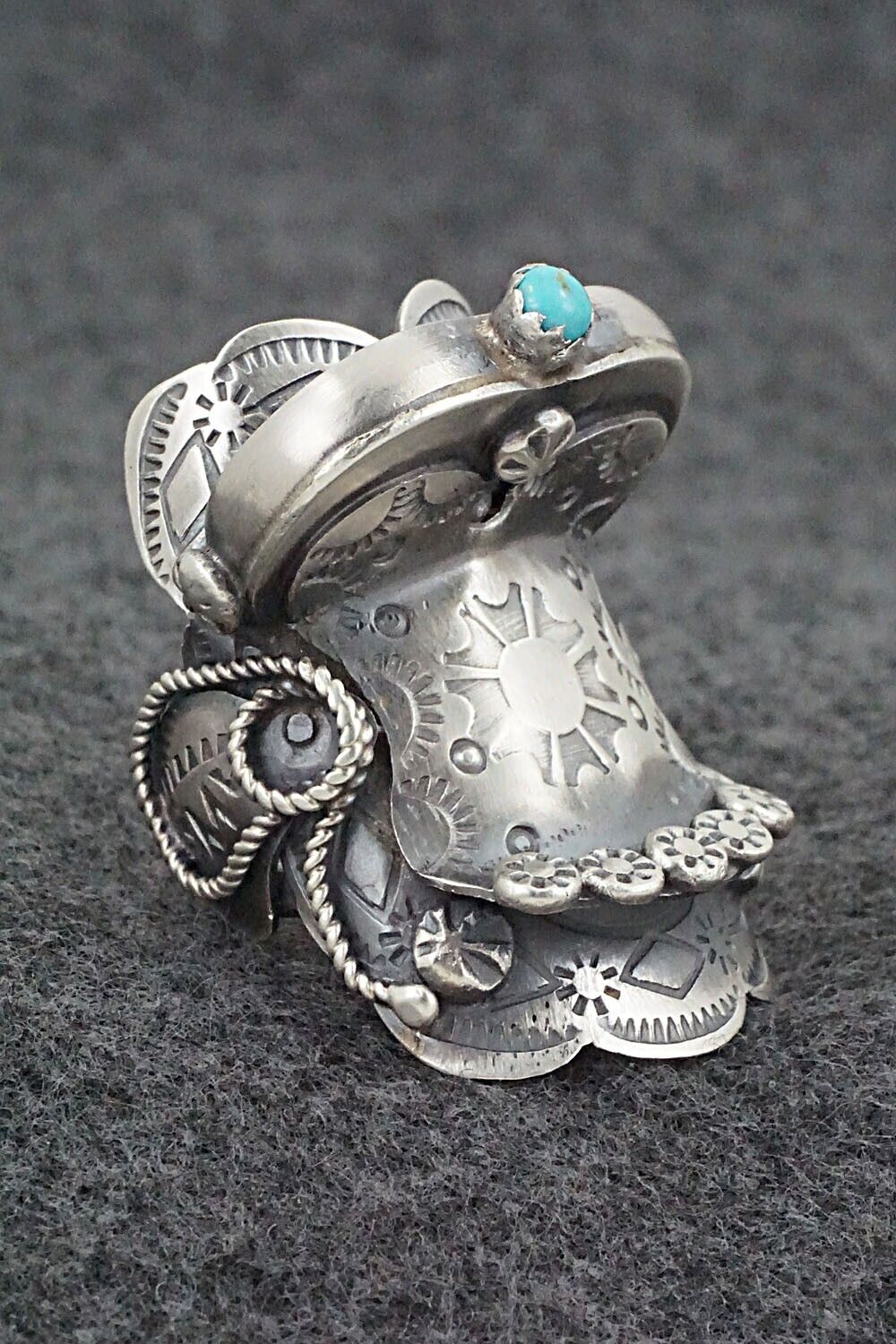 Turquoise & Sterling Silver Ring - Tim Yazzie - Size 9.5