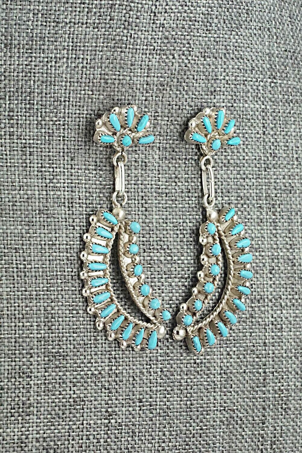 Turquoise & Sterling Silver Earrings - Vangie Lonjose