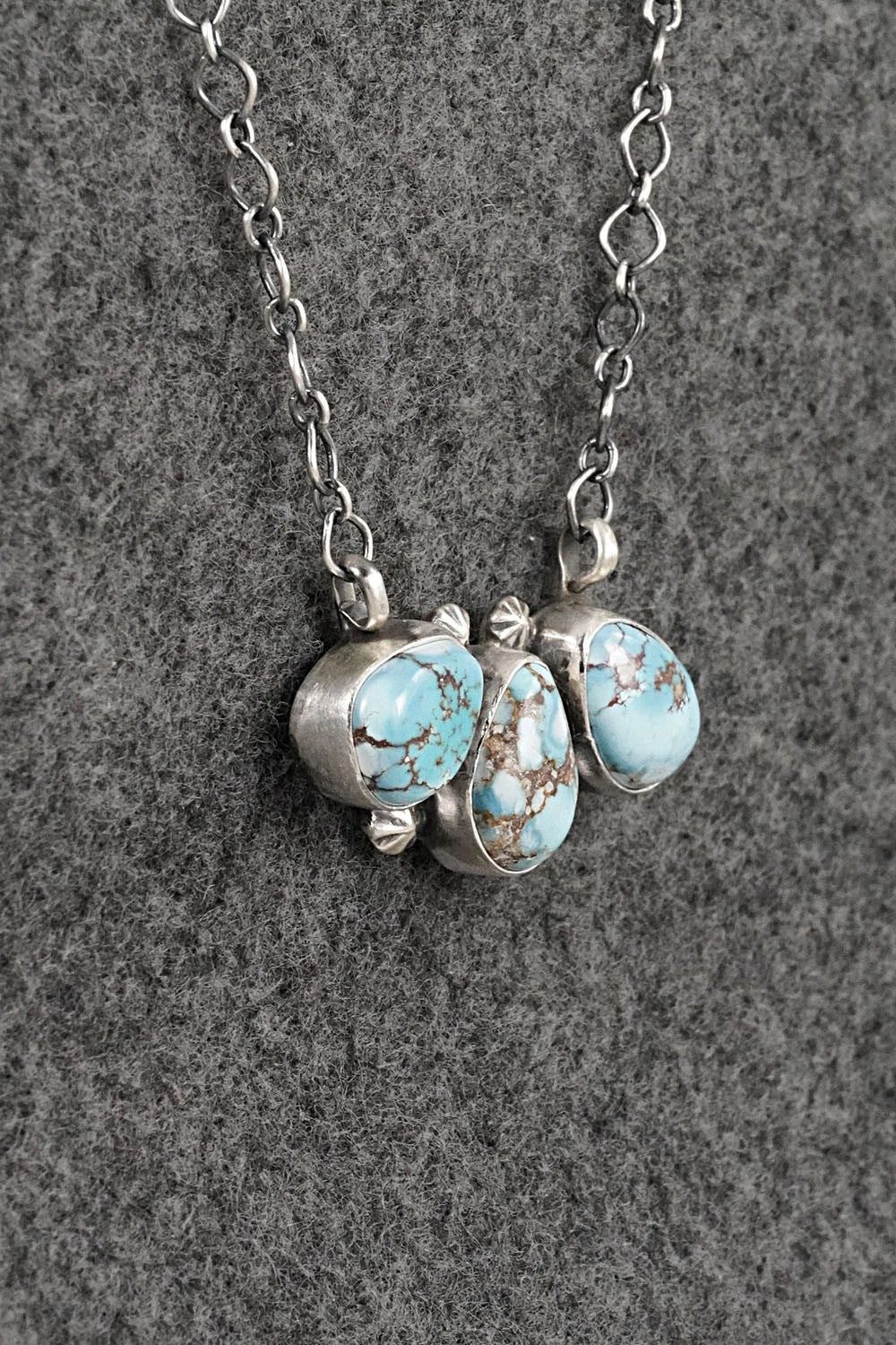 Turquoise & Sterling Silver Necklace - Darrin Livingston