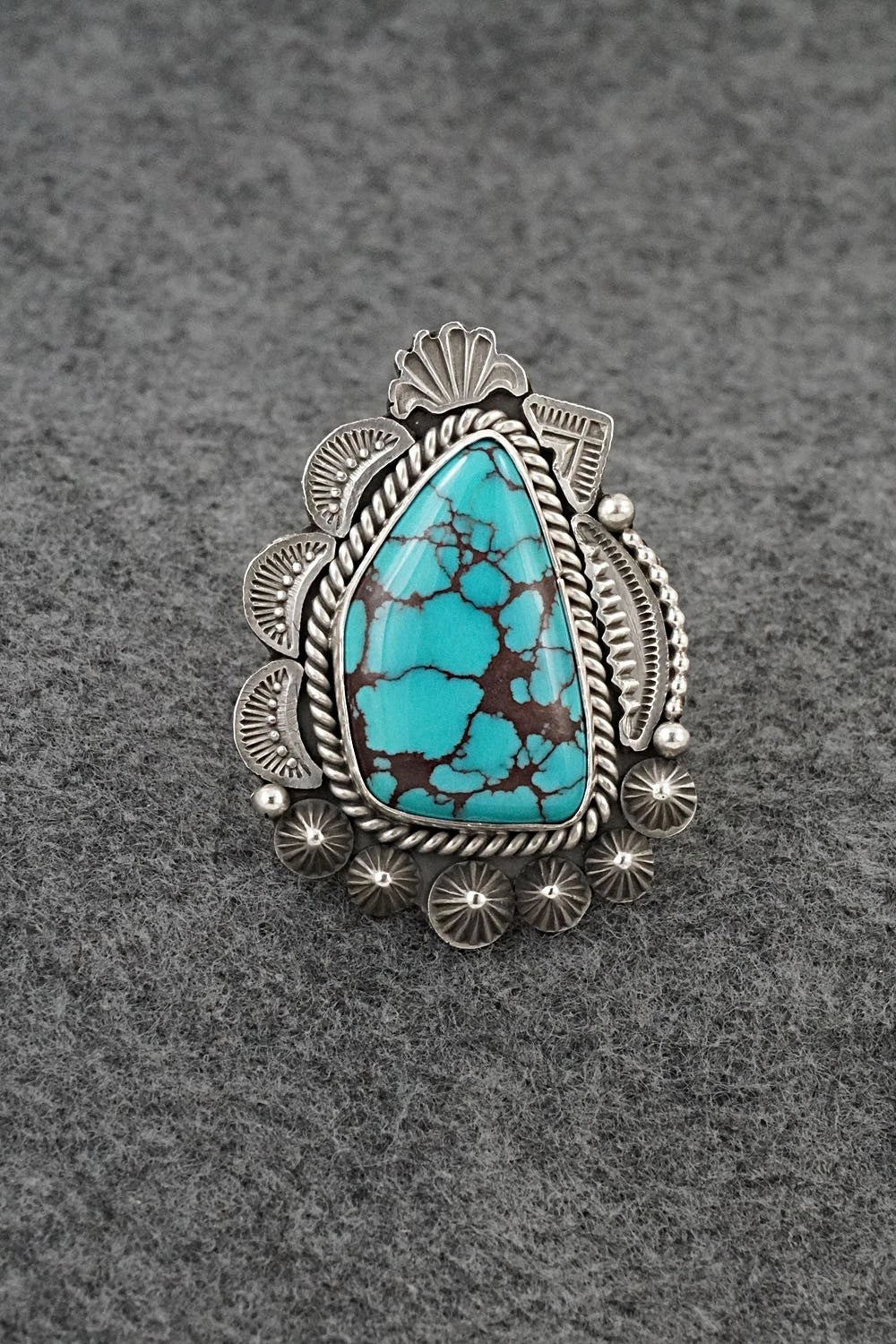 Turquoise & Sterling Silver Ring - Michael Calladitto - Size 10