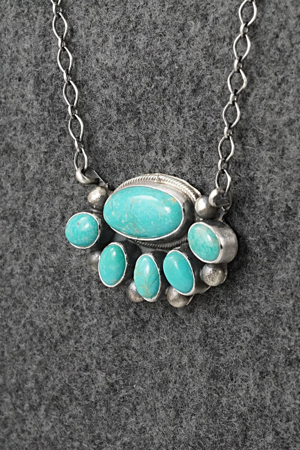 Turquoise & Sterling Silver Necklace - Kathleen Livingston