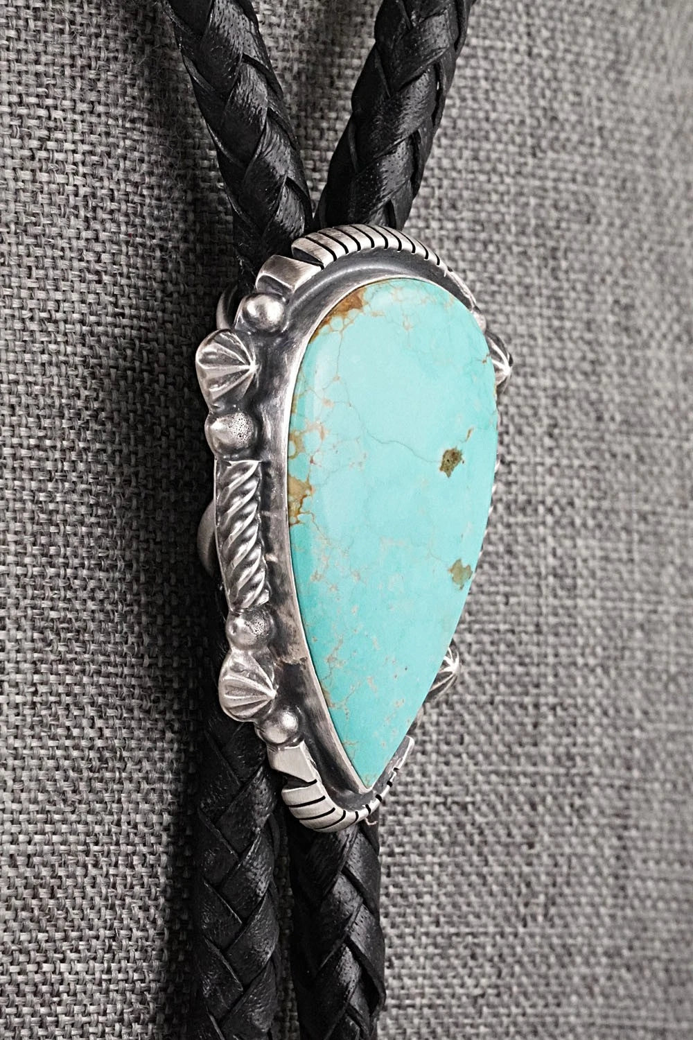Turquoise & Sterling Silver Bolo Tie - Bob Becenti