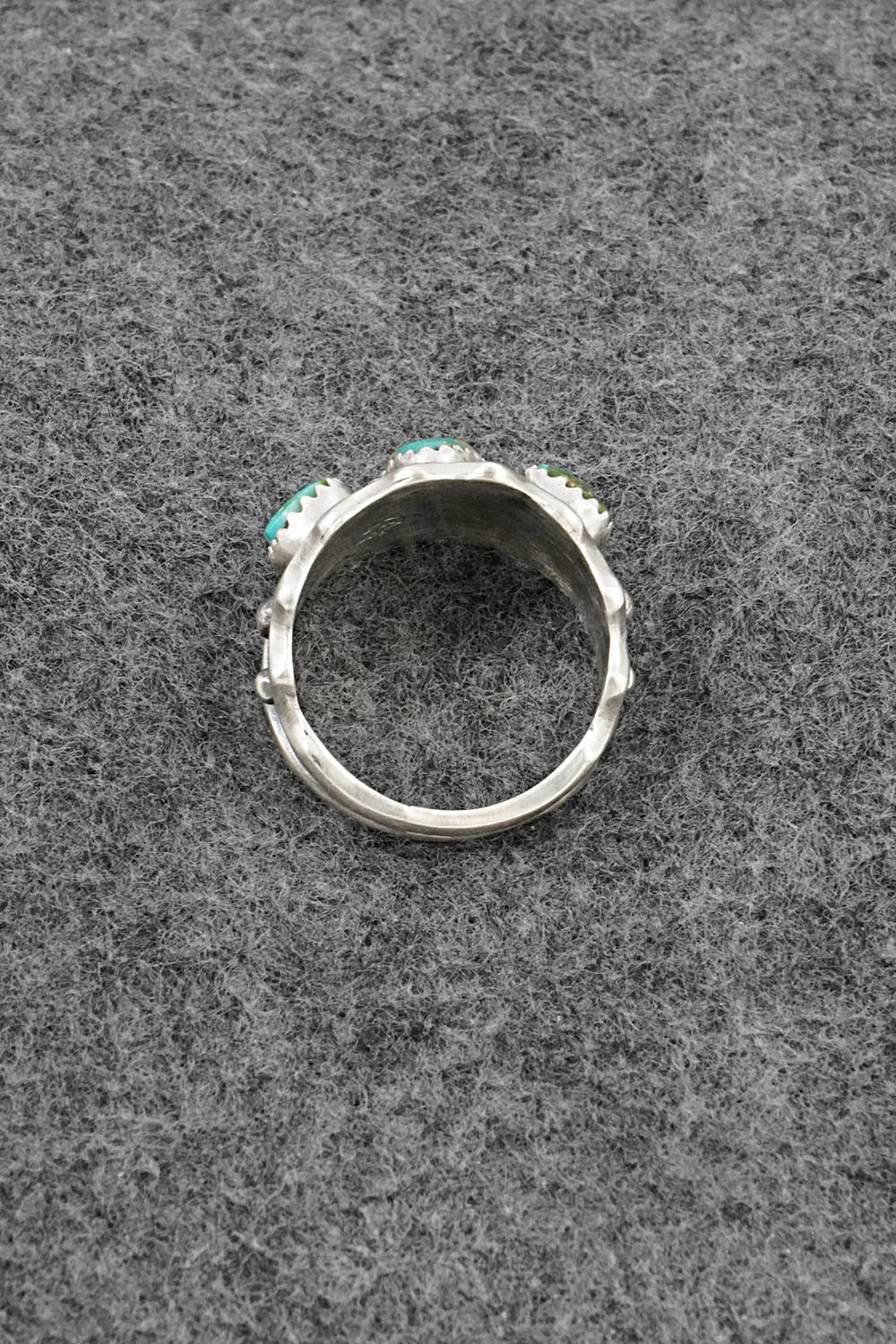 Turquoise & Sterling Silver Ring - Genevieve Francisco - Size 10