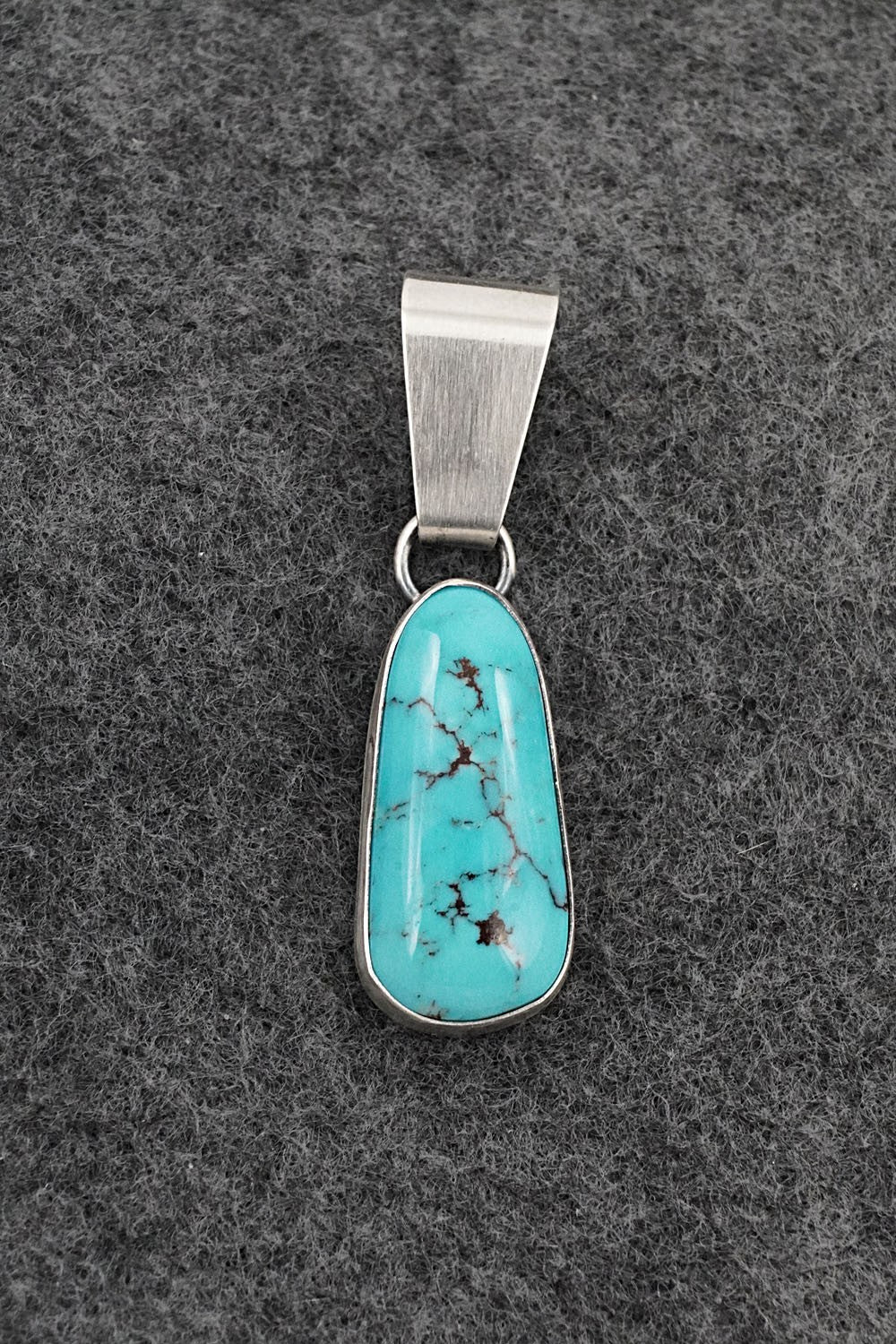 Turquoise & Sterling Silver Pendant - Rena Begay