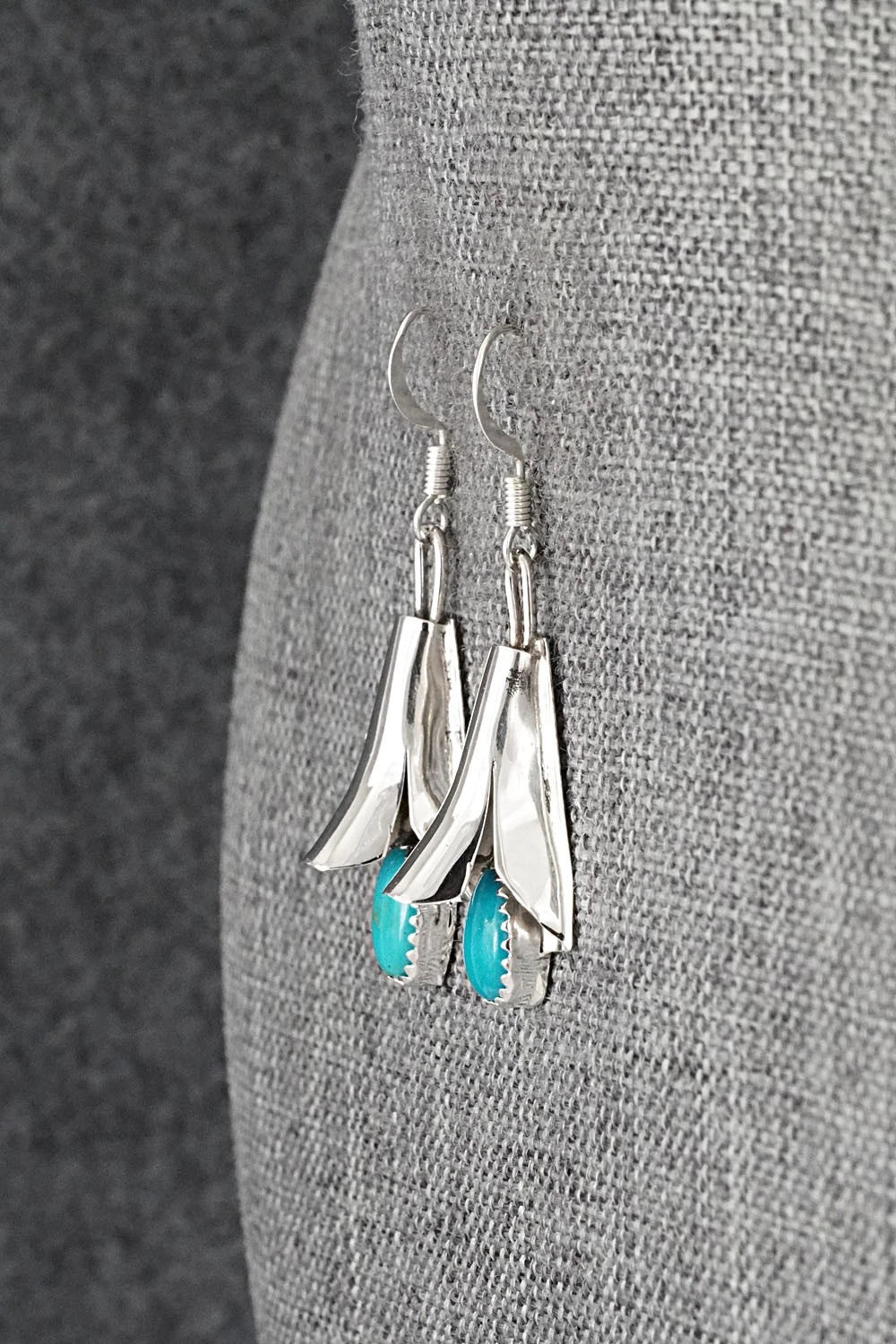 Turquoise & Sterling Silver Earrings - Louise Yazzie