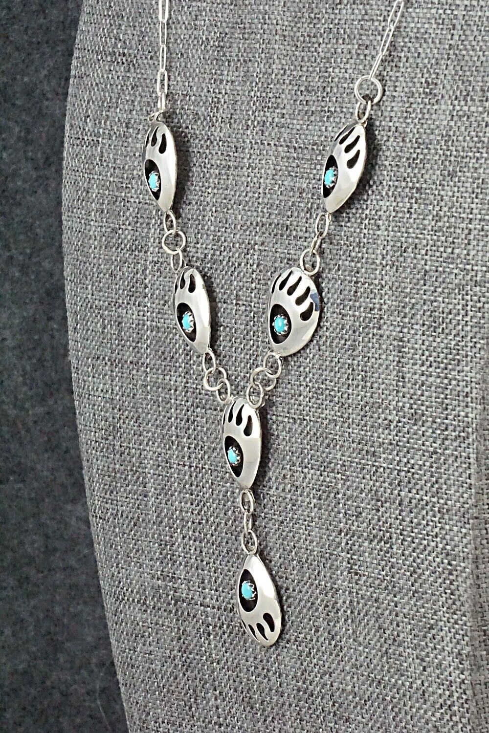 Turquoise & Sterling Silver Necklace - Leta Parker