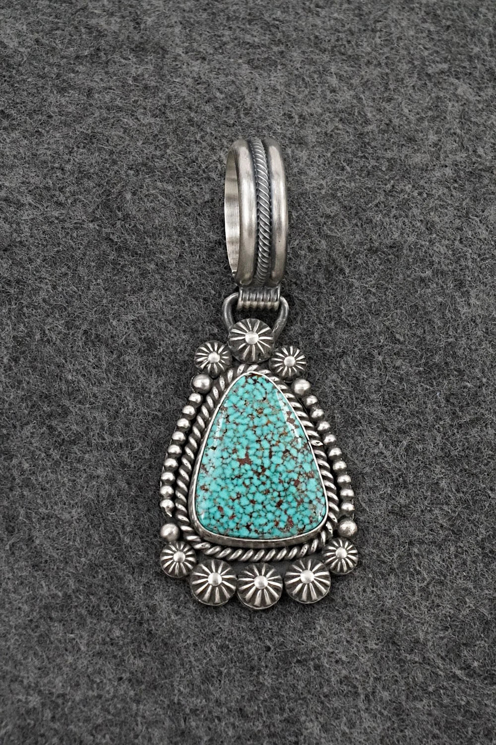Turquoise & Sterling Silver Pendant - Michael Calladitto