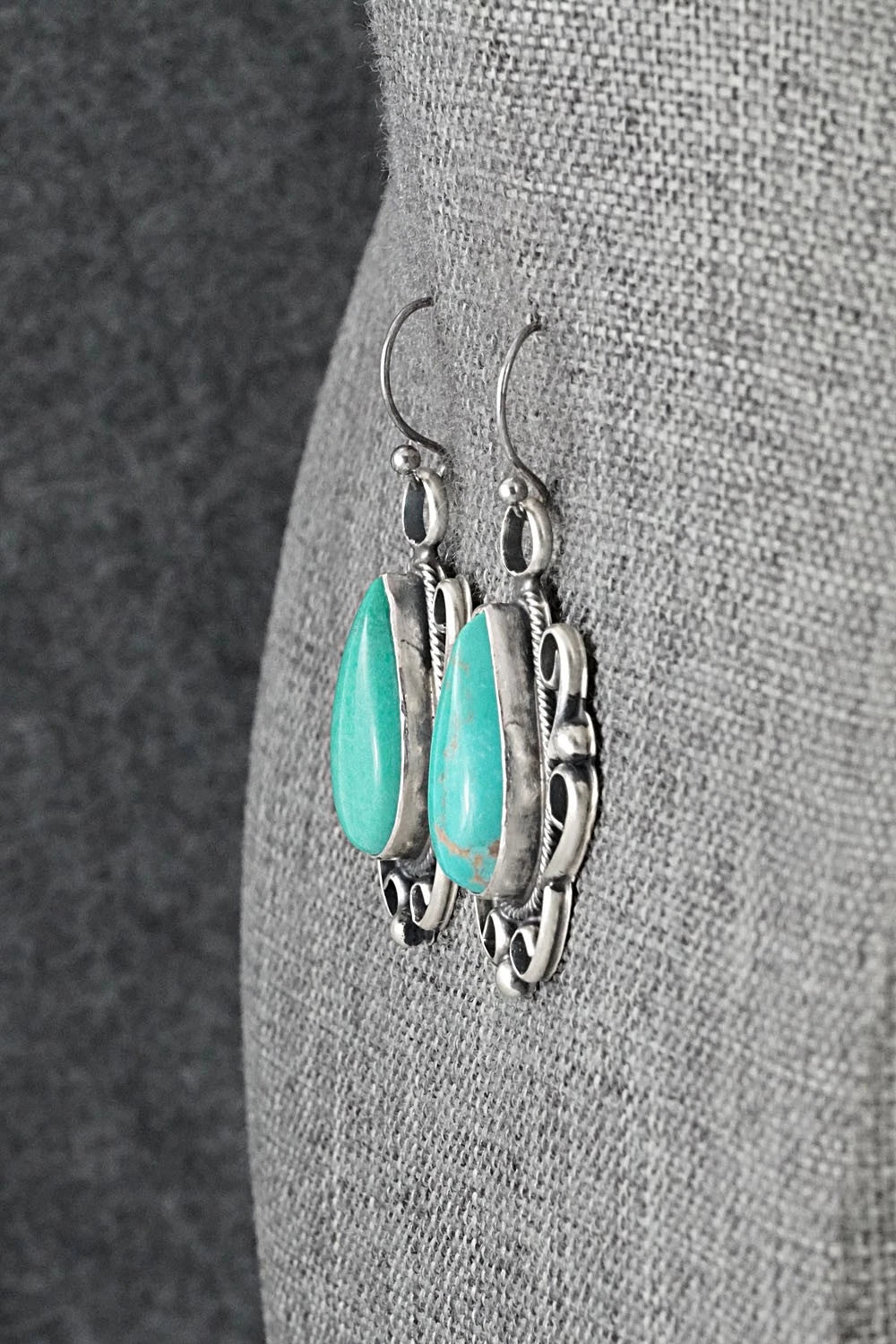 Turquoise & Sterling Silver Earrings - Kobe Martinez