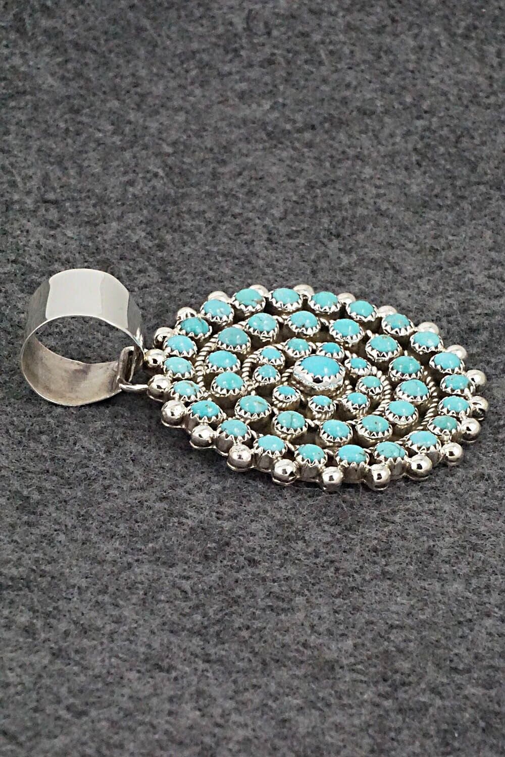 Turquoise & Sterling Silver Pendant - Tomiandra Curley