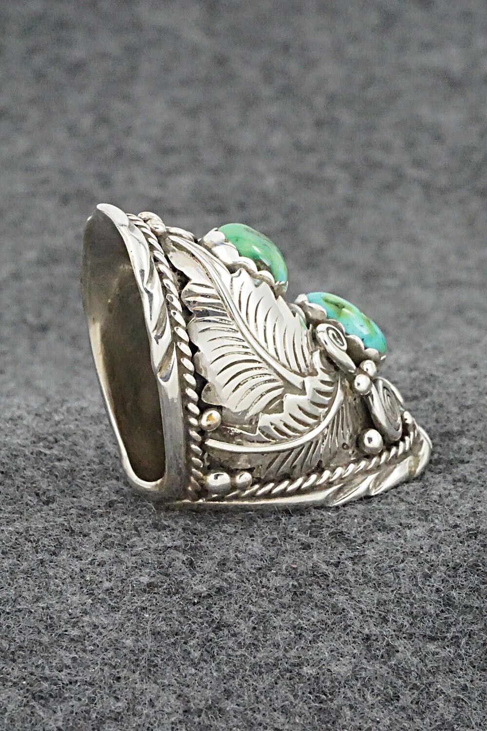 Turquoise & Sterling Silver Ring - Julia Etsitty - Size 8.5