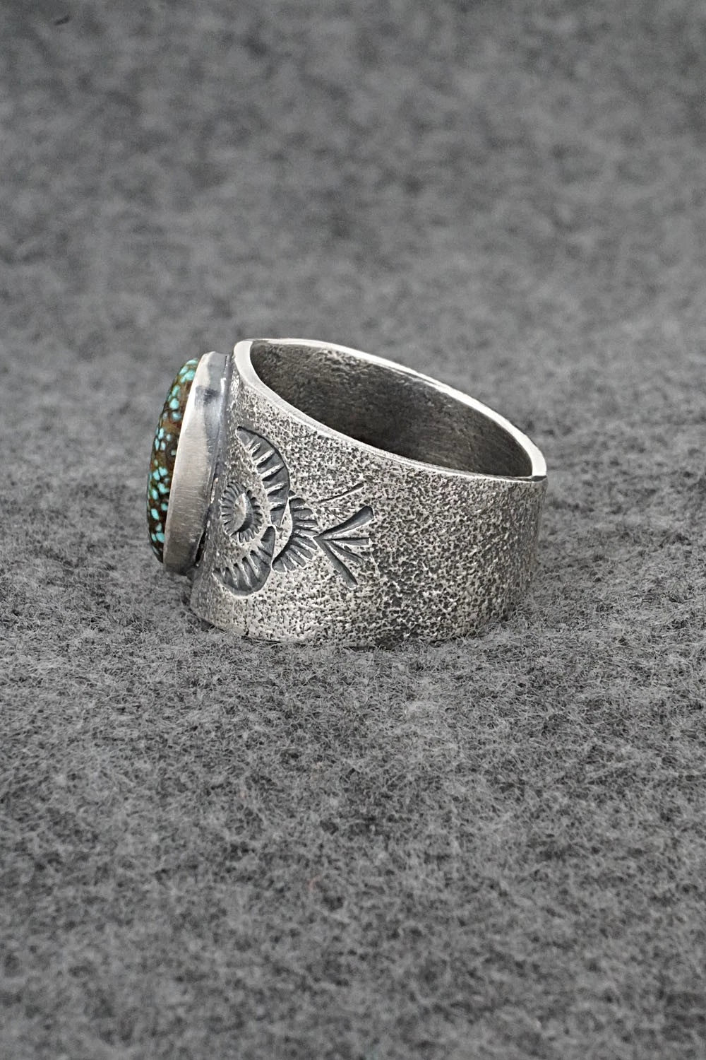 Turquoise & Sterling Silver Ring - Cody Noble - Size 13.5