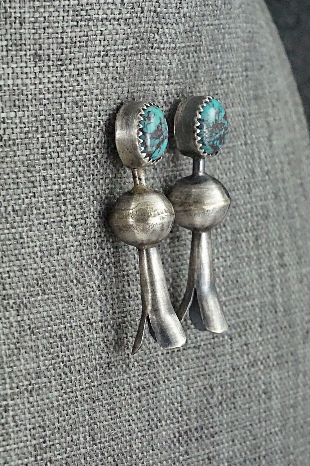 Turquoise & Sterling Silver Earrings - Emily Tsosie