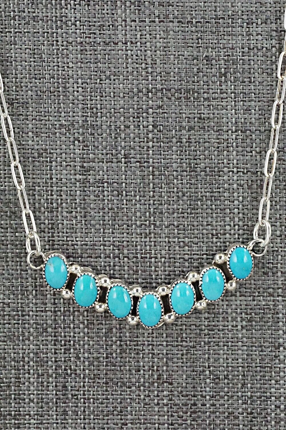 Turquoise & Sterling Silver Necklace - Anna Spencer