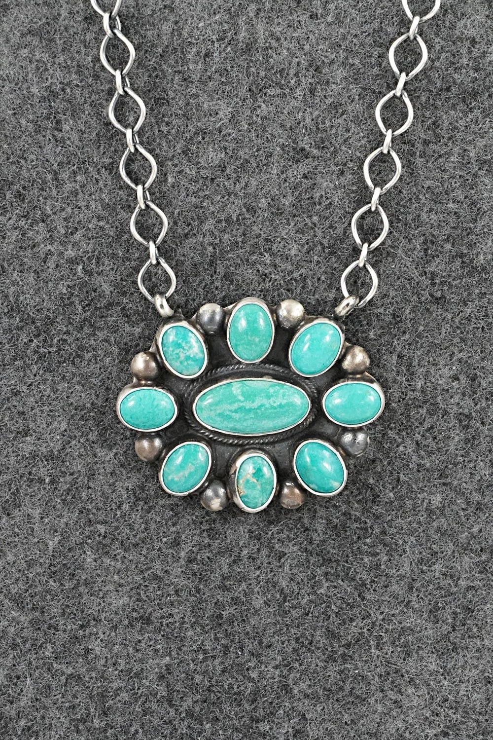 Turquoise & Sterling Silver Necklace - Kathleen Livingston