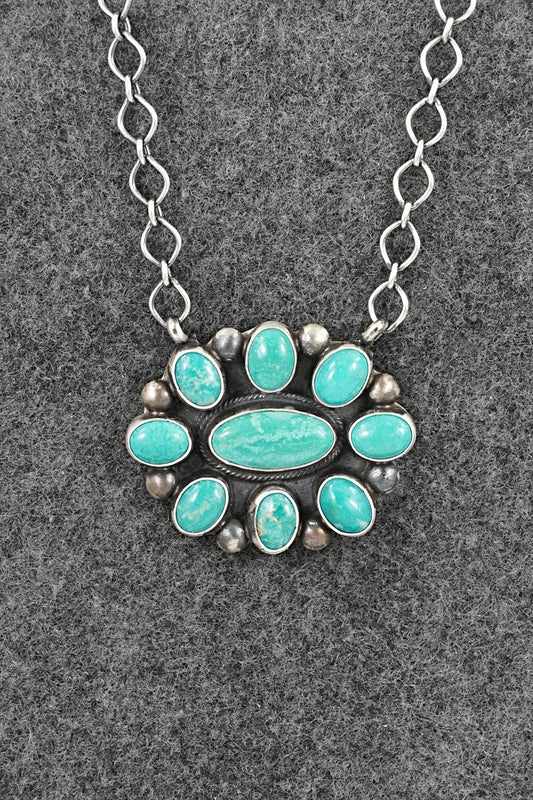Turquoise & Sterling Silver Necklace - Kathleen Livingston