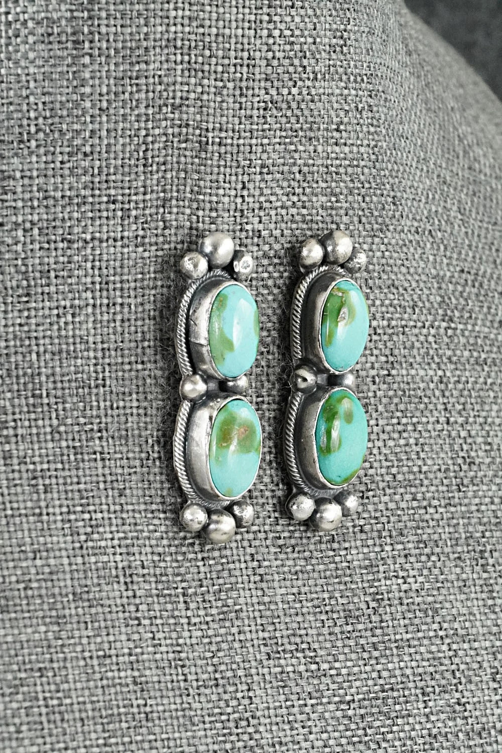 Turquoise & Sterling Silver Squash Blossom Set - Darrin Livingston