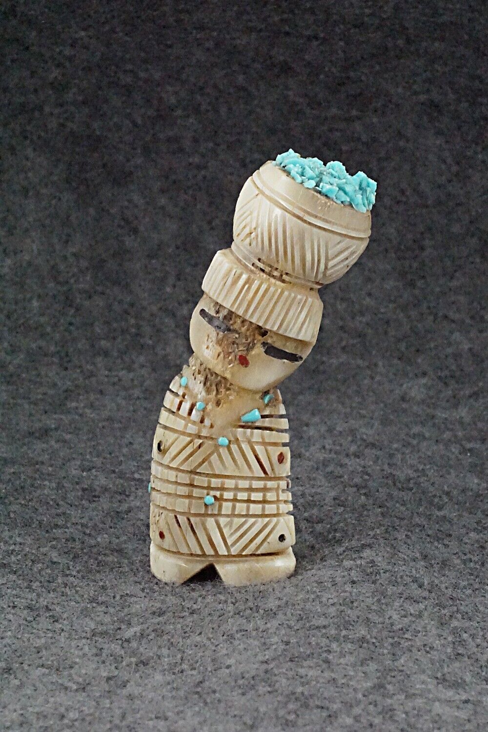 Corn Maiden Zuni Fetish Carving - Carl Etsate