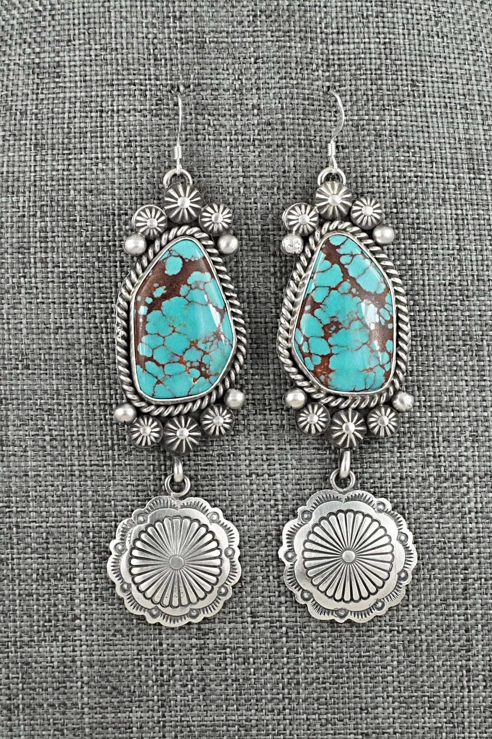 Turquoise & Sterling Silver Earrings - Michael Calladitto