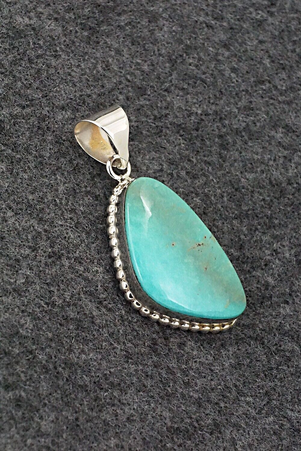 Turquoise & Sterling Silver Pendant - Lamy Castillo