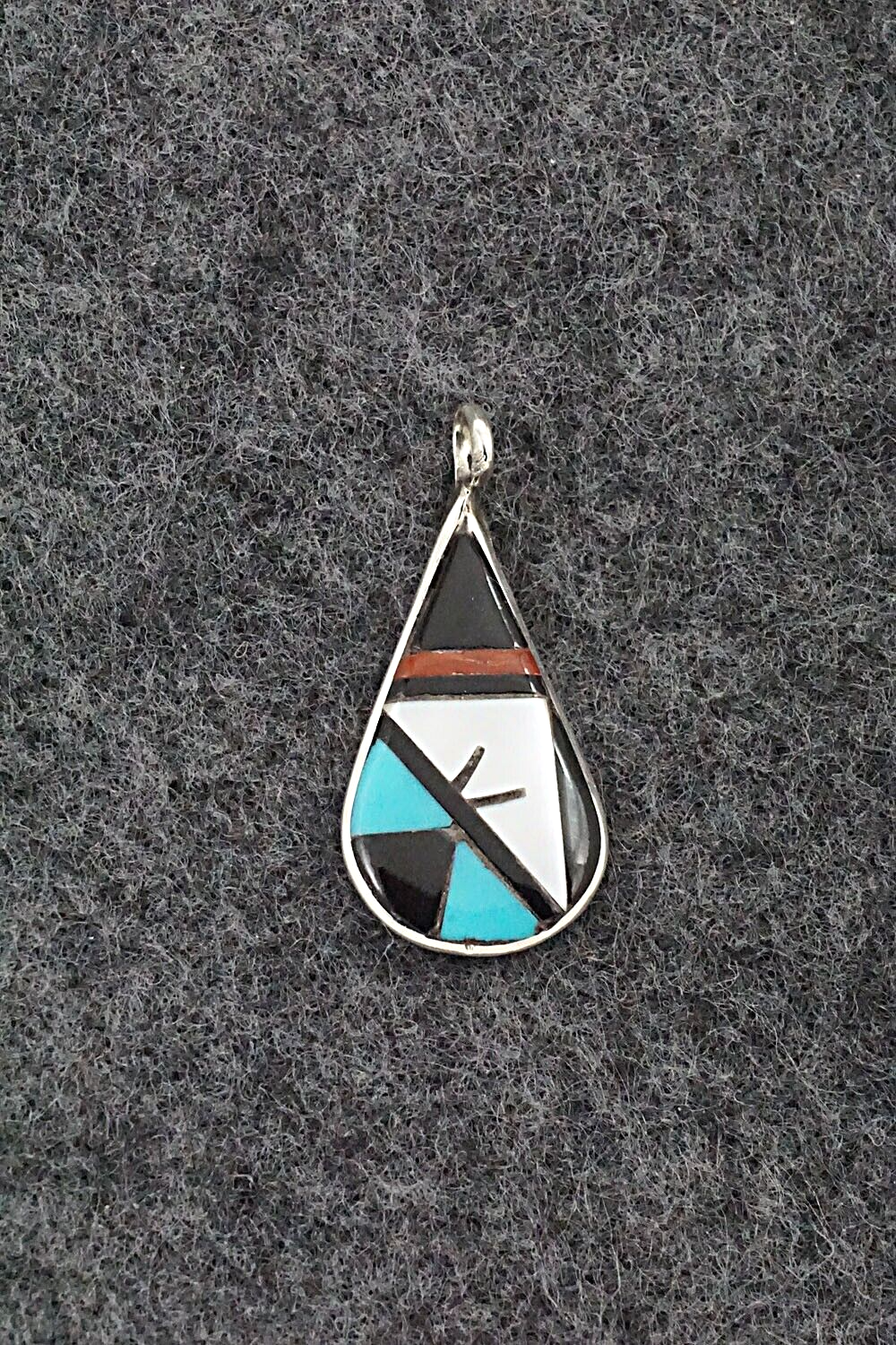 Multi Stone & Sterling Silver Pendant - Rhianna Kallestewa