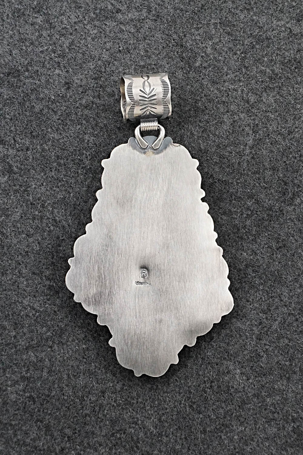 Turquoise & Sterling Silver Pendant - Raymond Delgarito