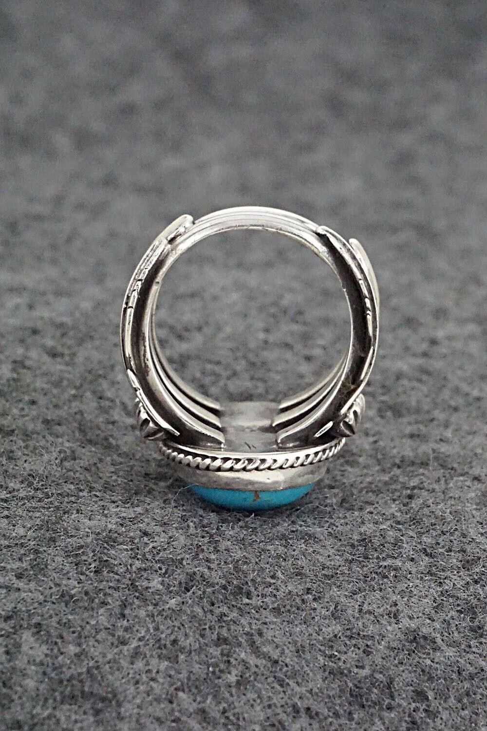 Turquoise & Sterling Silver Ring - Bobby Platero - Size 6.5