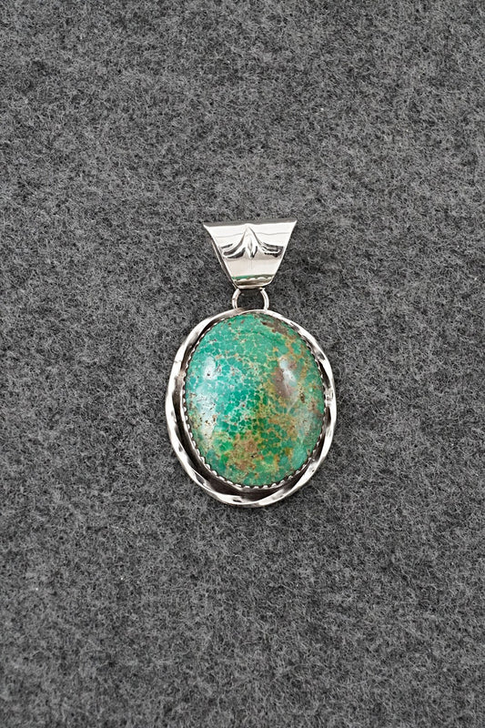 Turquoise & Sterling Silver Pendant - Ernest Hawthorne