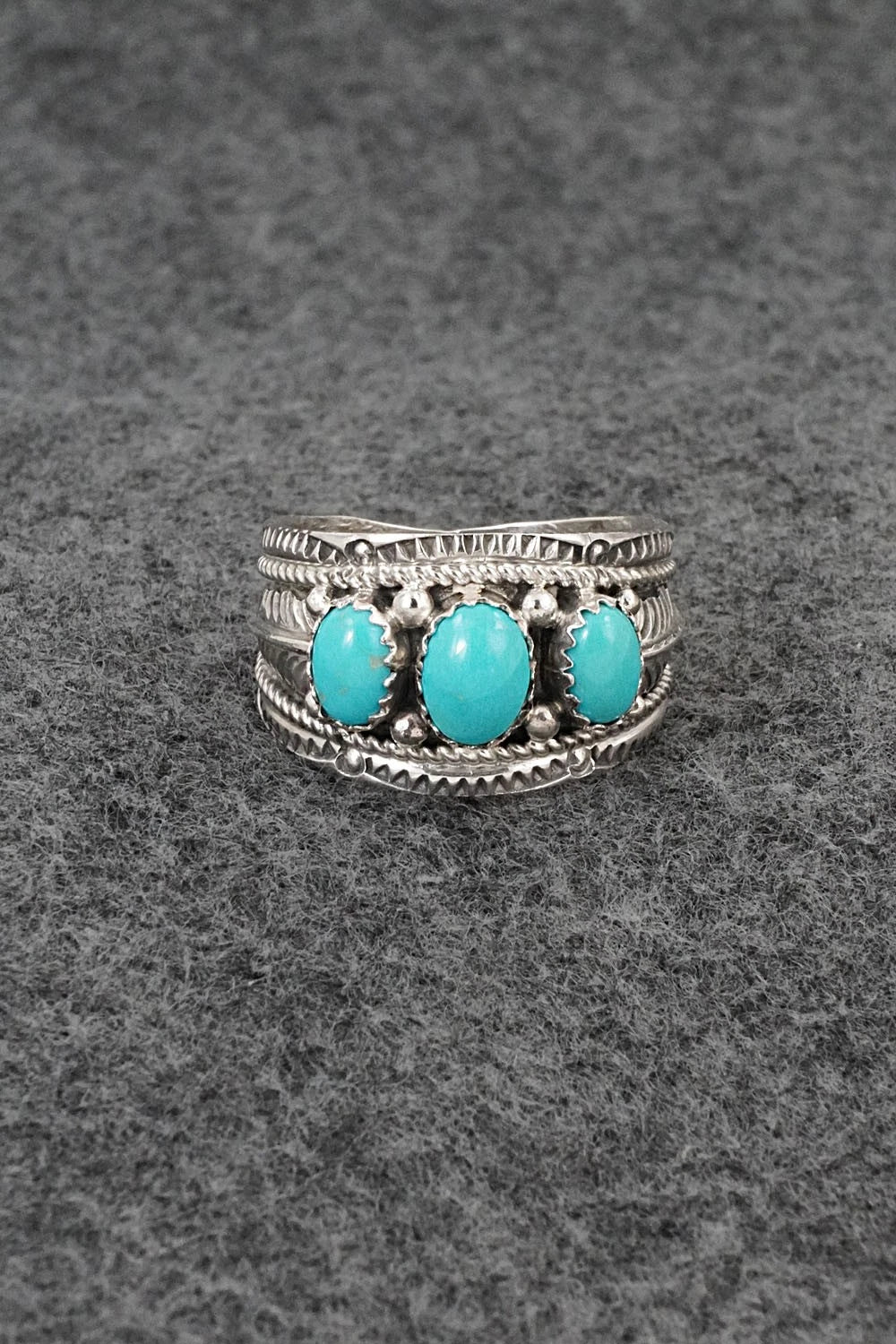 Turquoise & Sterling Silver Ring - Betty Begaye - Size 11