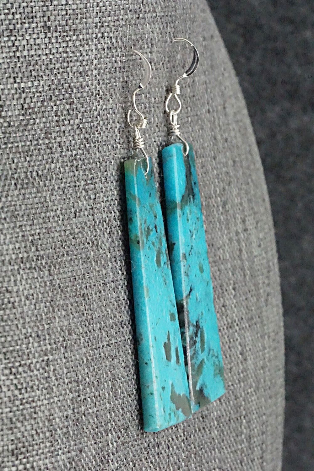 Turquoise & Sterling Silver Earrings - Lupe Lovato