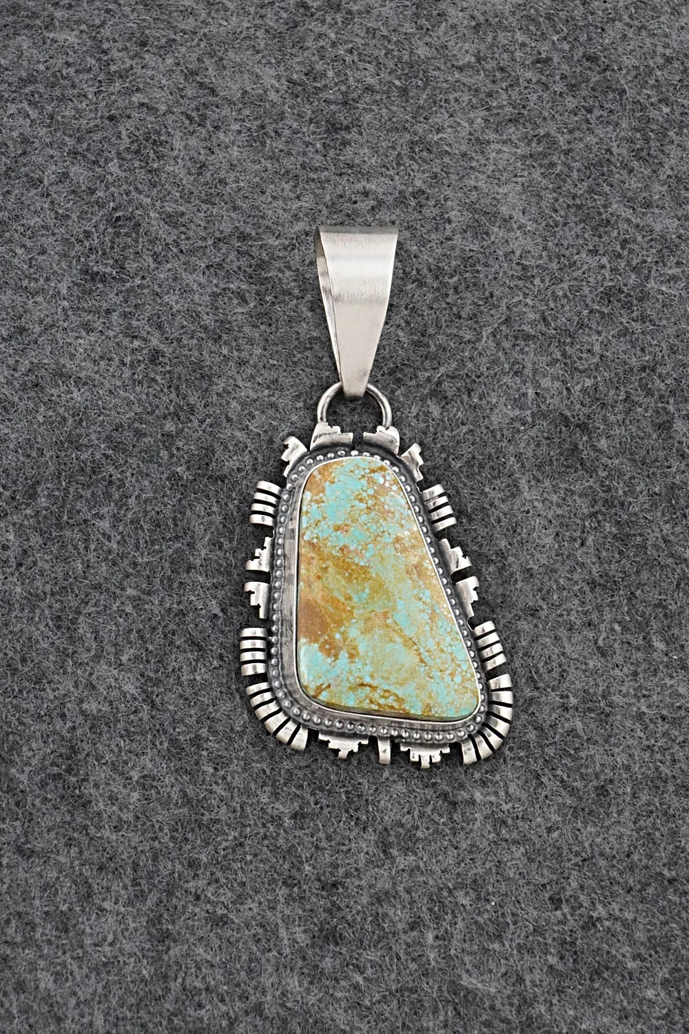 Turquoise & Sterling Silver Pendant - Randy Billy