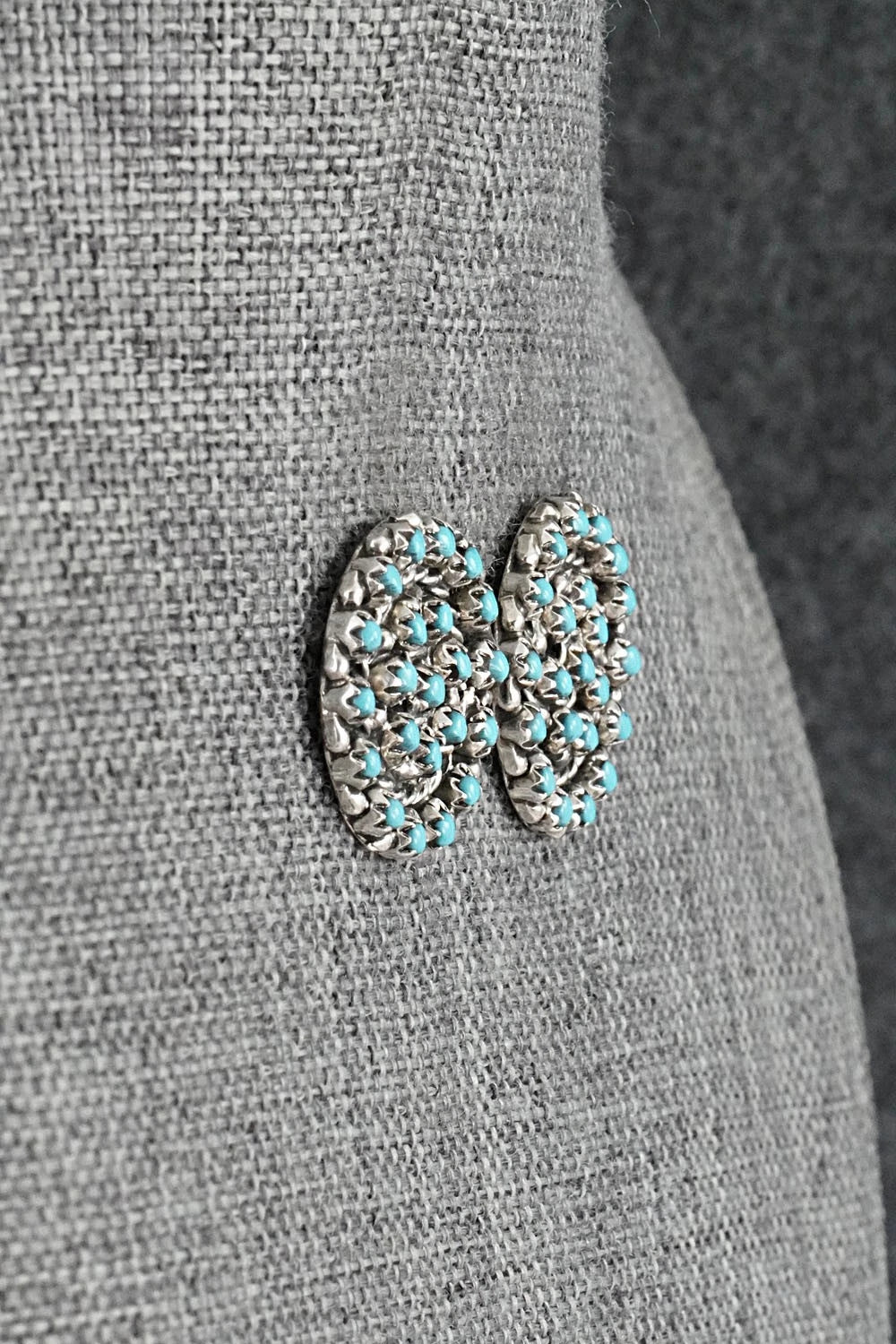 Turquoise & Sterling Silver Earrings - Randy Hooee