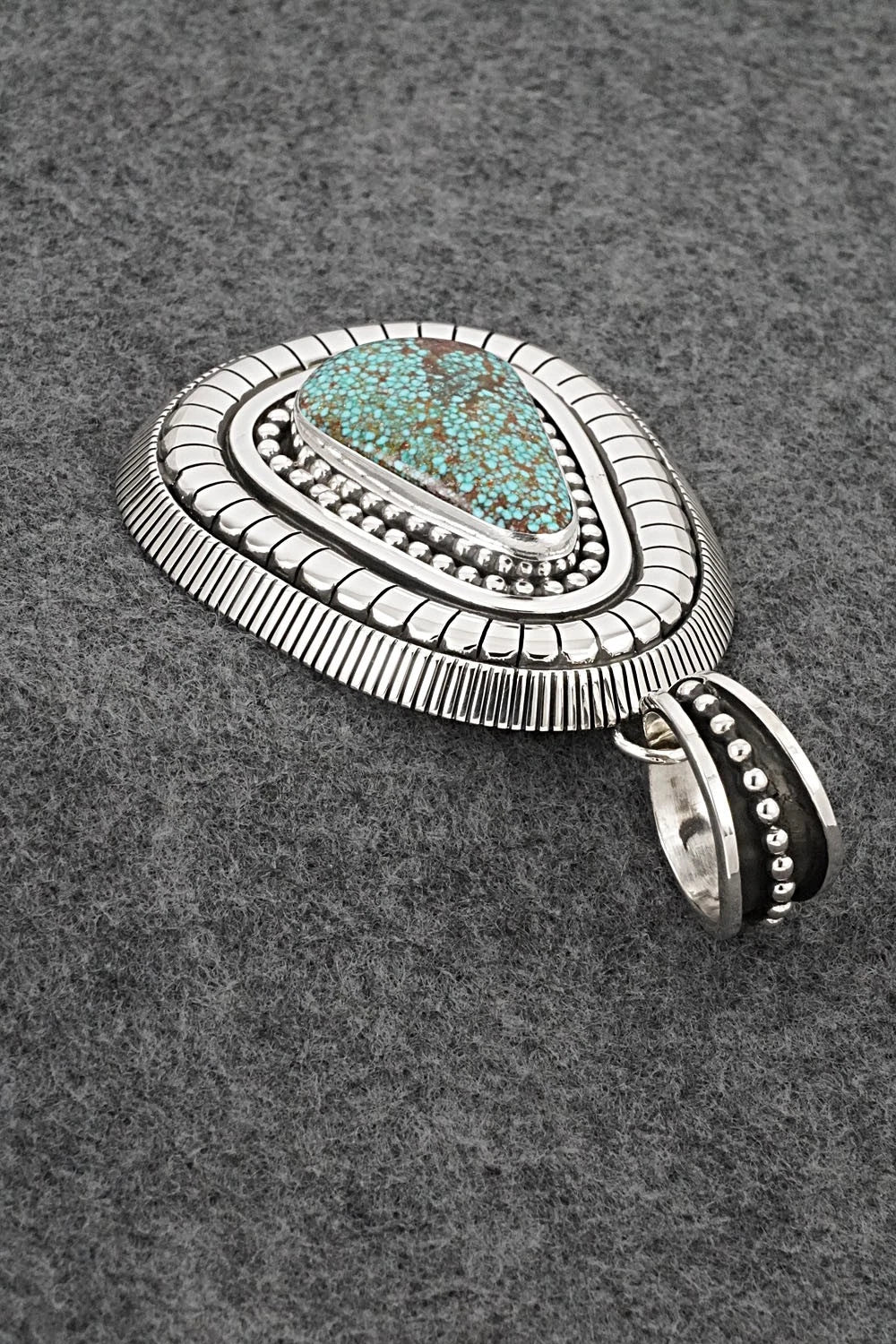 Turquoise and Sterling Silver Pendant - Jonathan Nez