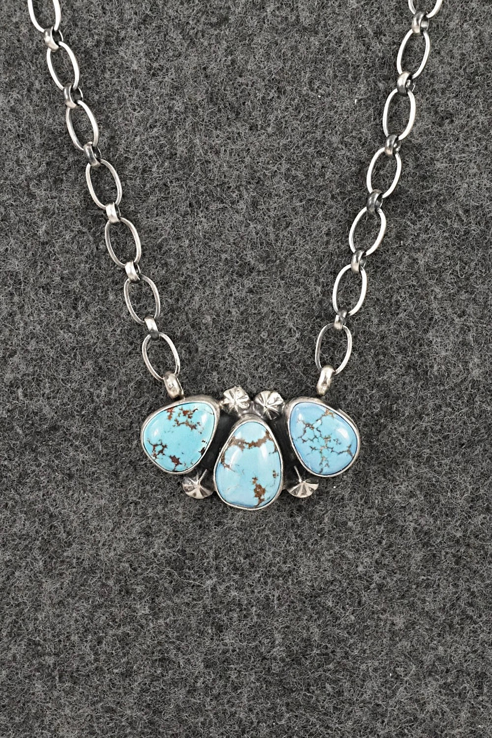 Turquoise & Sterling Silver Necklace - Darrin Livingston