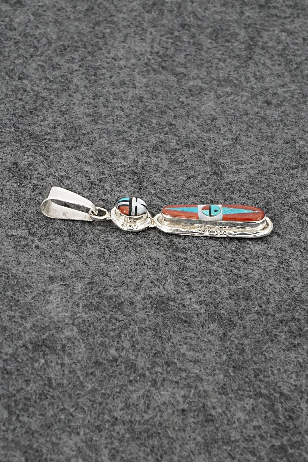 Multi Stone & Sterling Silver Pendant - Rayland Edaakie