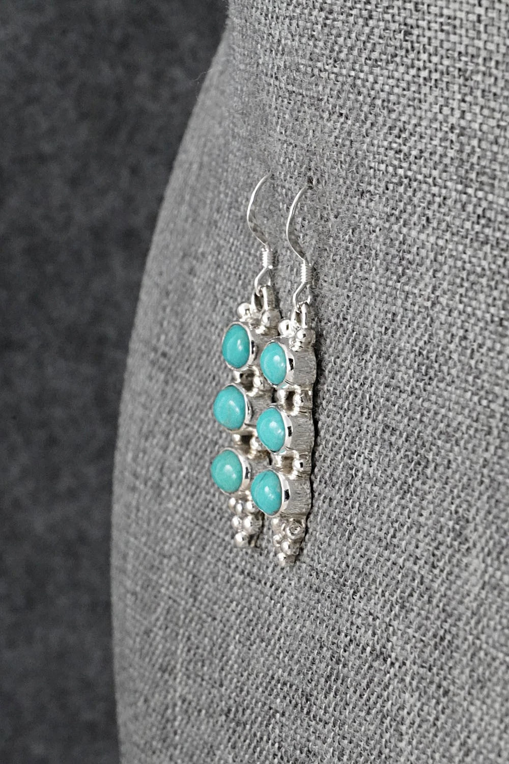 Turquoise & Sterling Silver Earrings - Gary Shorty