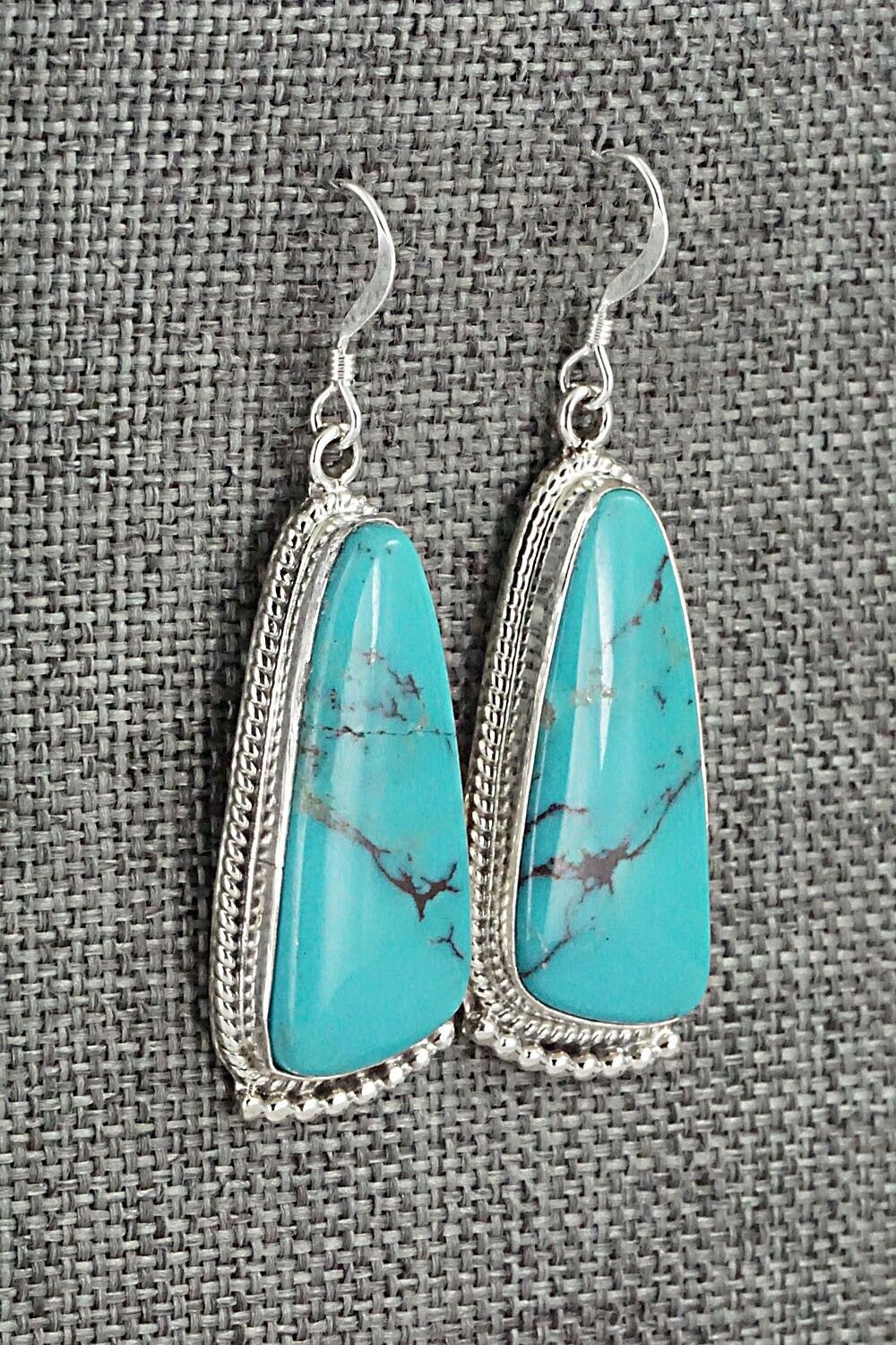 Turquoise & Sterling Silver Earrings - Verley Betone