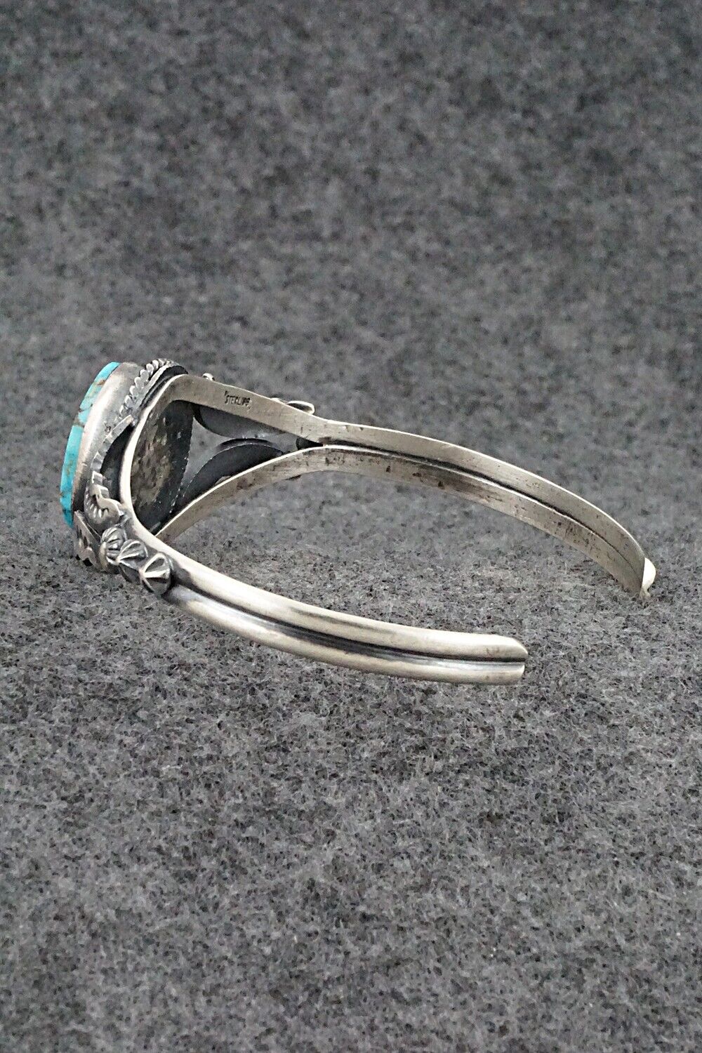 Turquoise & Sterling Silver Bracelet - Gilbert Tom