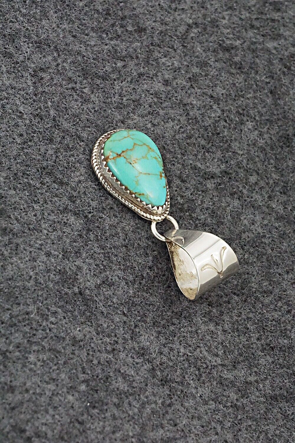 Turquoise & Sterling Silver Pendant - Ernest Hawthorne