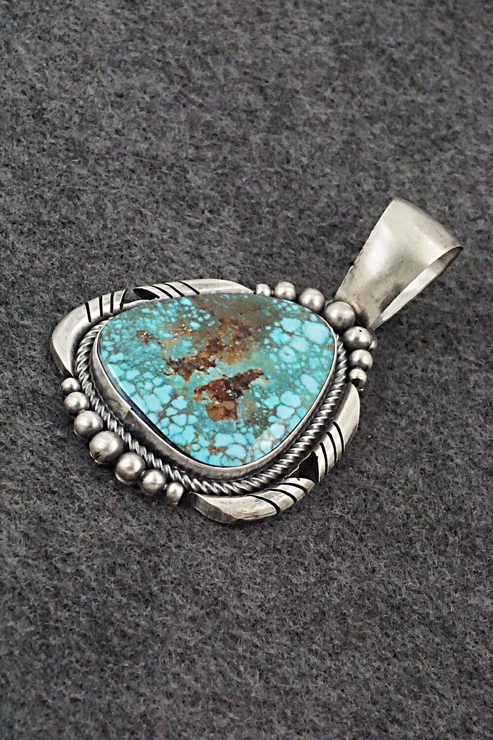 Turquoise & Sterling Silver Pendant - Paul Livingston