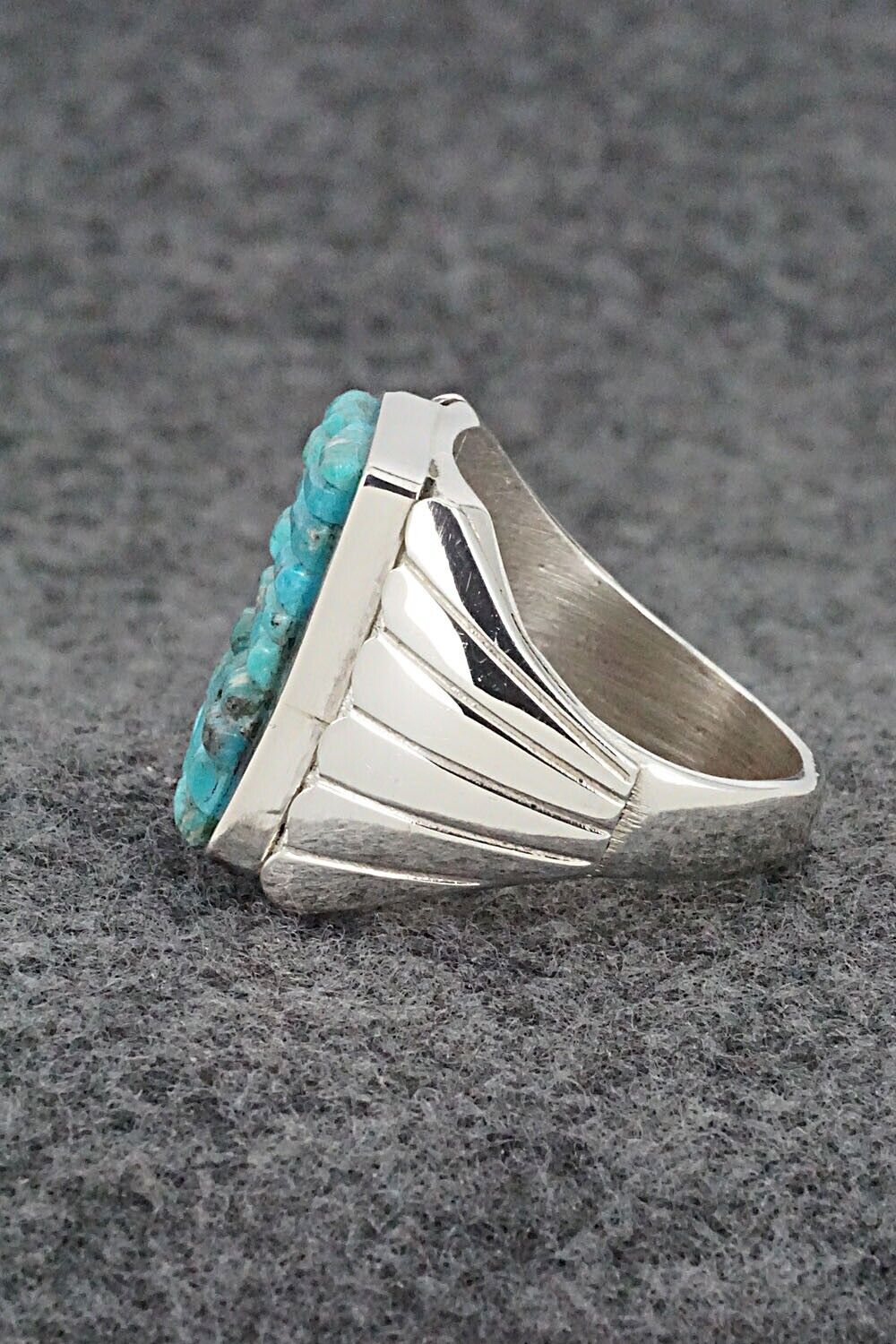 Turquoise & Sterling Silver Ring - Sam Arviso - 10.5
