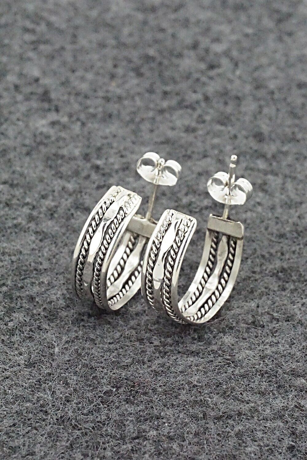 Sterling Silver Hoop Earrings - Elaine Tahe