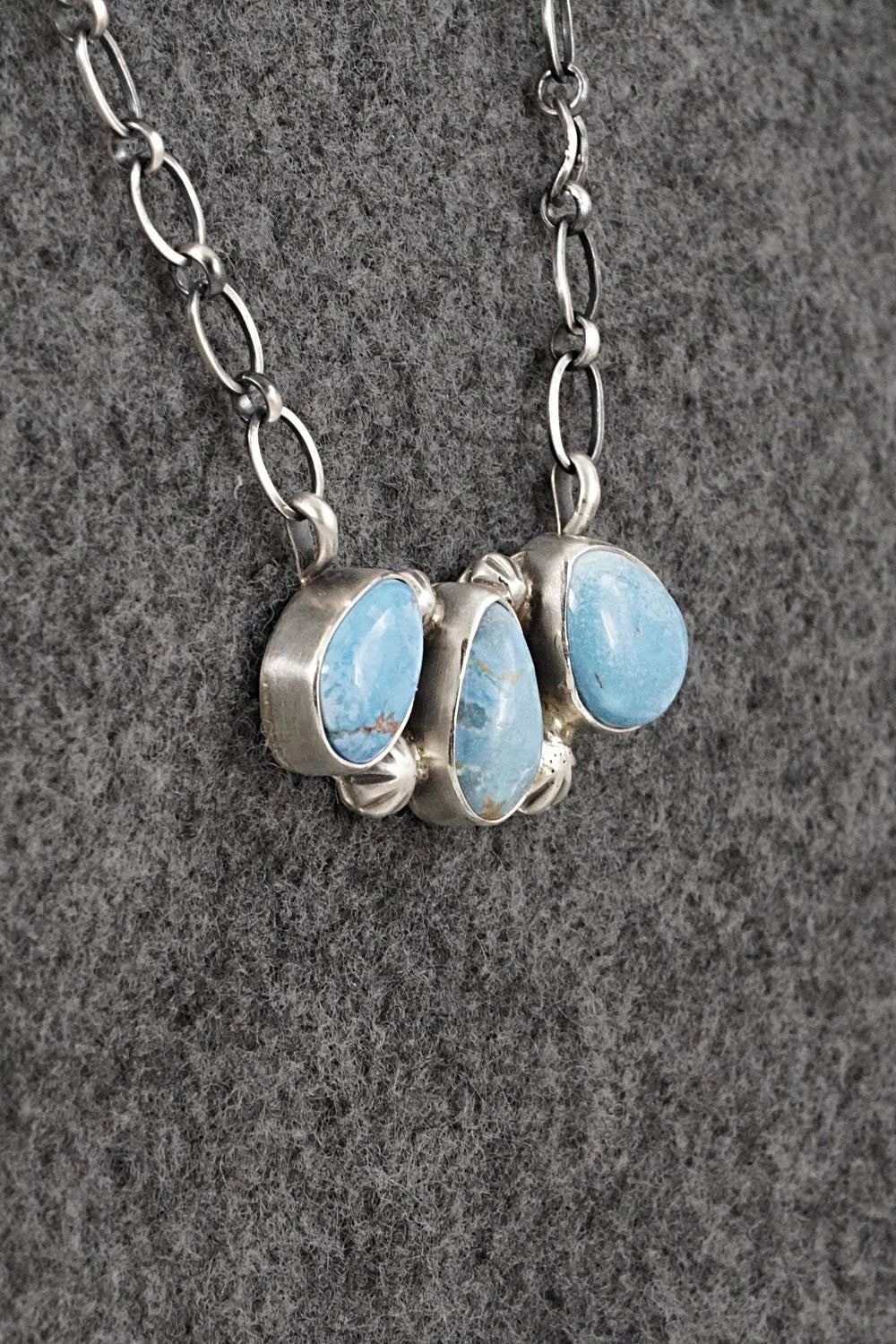 Turquoise & Sterling Silver Necklace - Kathleen Livingston