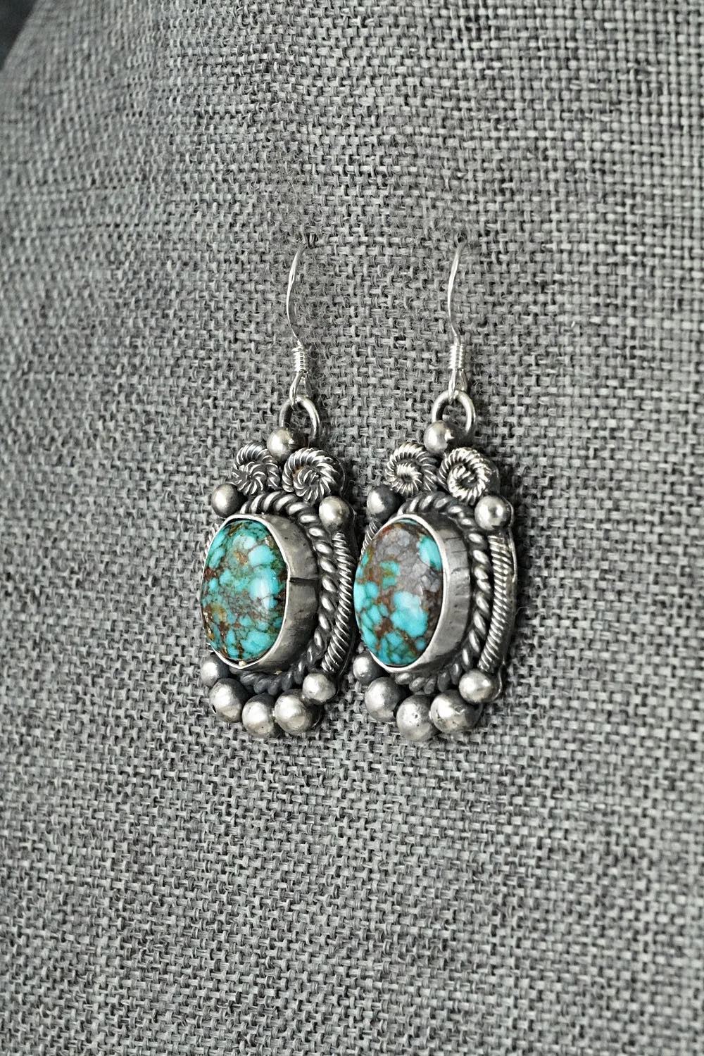 Turquoise & Sterling Silver Necklace and Earrings Set - Rosita Calladitto