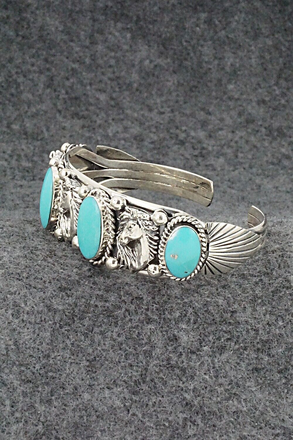 Turquoise & Sterling Silver Bracelet - Bobby Platero