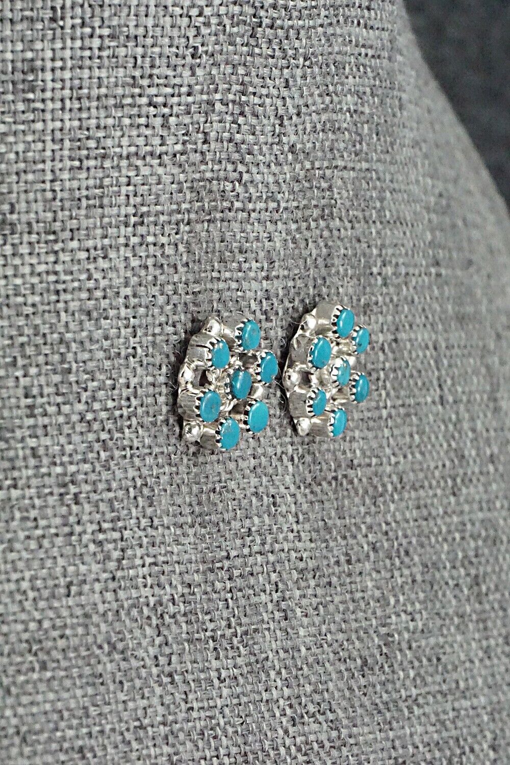 Turquoise & Sterling Silver Earrings - Olivia Qualo