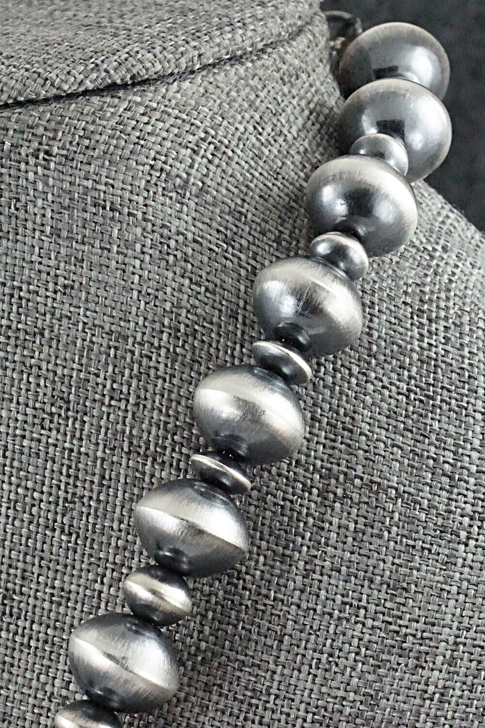 Sterling Silver Navajo Pearl Necklace 16" - Tonisha Haley