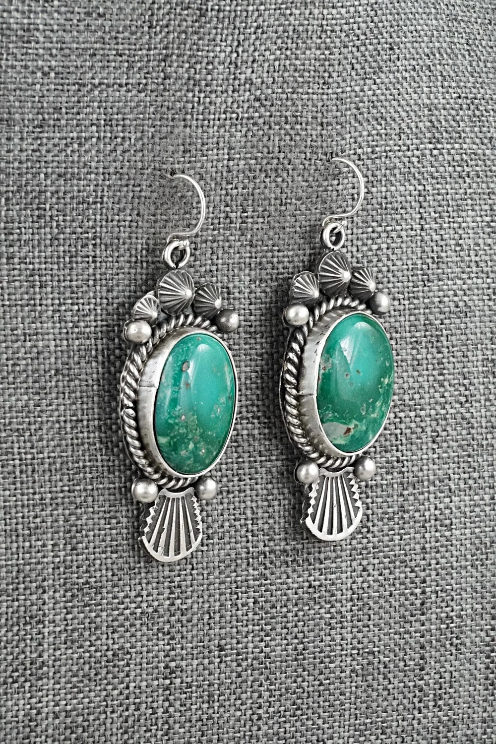 Turquoise & Sterling Silver Earrings - Michael Calladitto